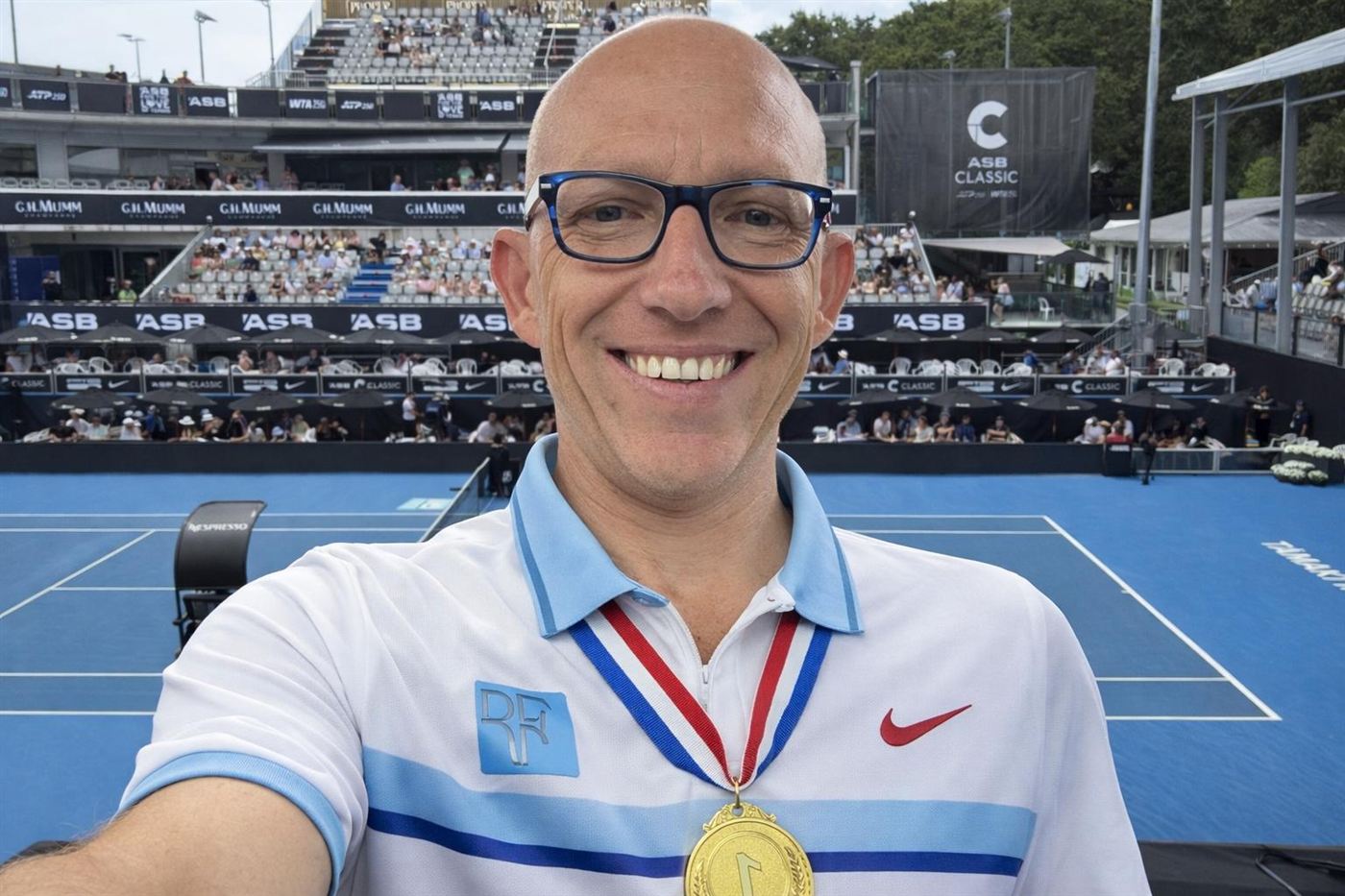 Dodge courtside at the ASB Classic in Auckland